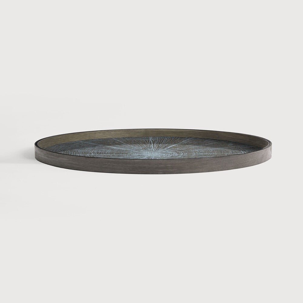 Slice Wooden Tray Finish With Dark Wood Rim Sage Interiors - Sage InteriorsEthnicraft
