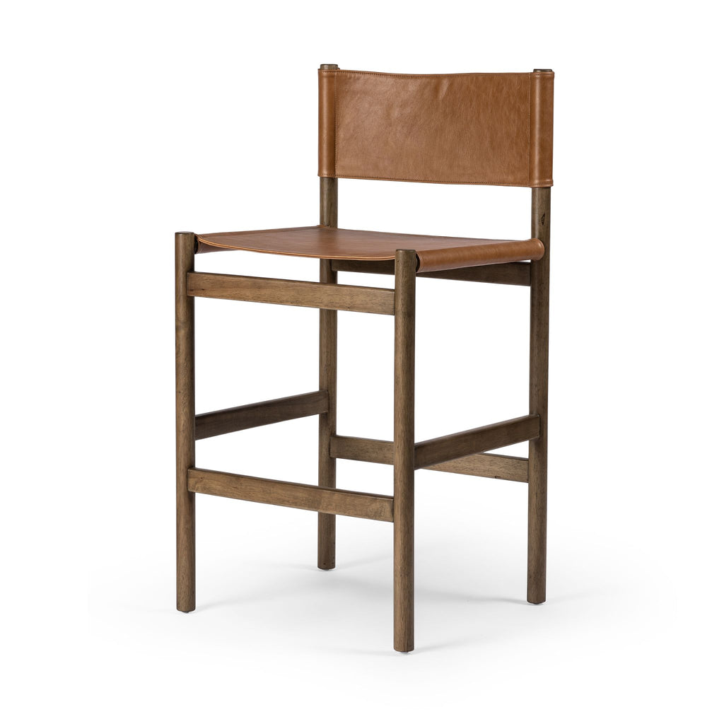 Sling Bar + Counter Stool, Leather Vintage Butterscotch