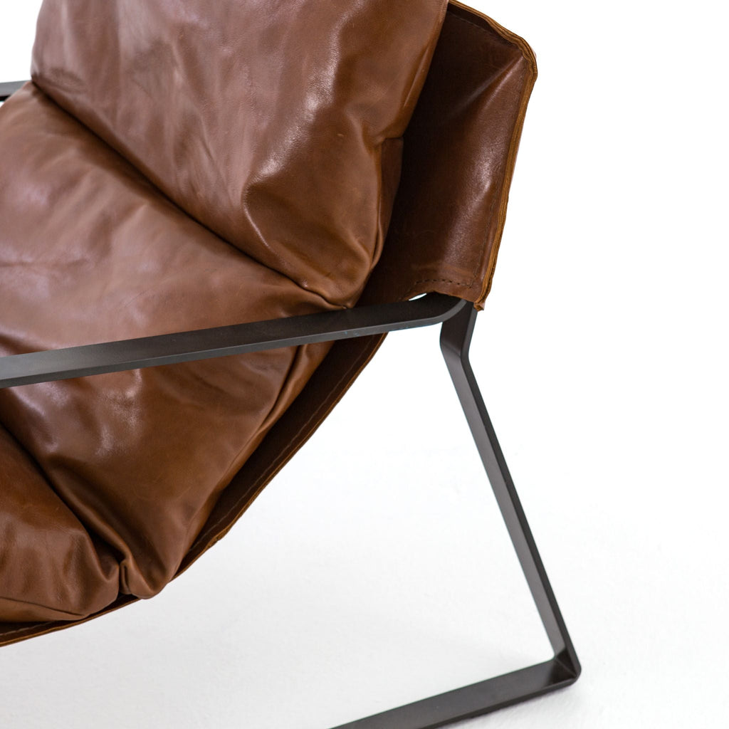 Sling Chair, Leather Dakota Tobacco - Sage InteriorsFour Handschair