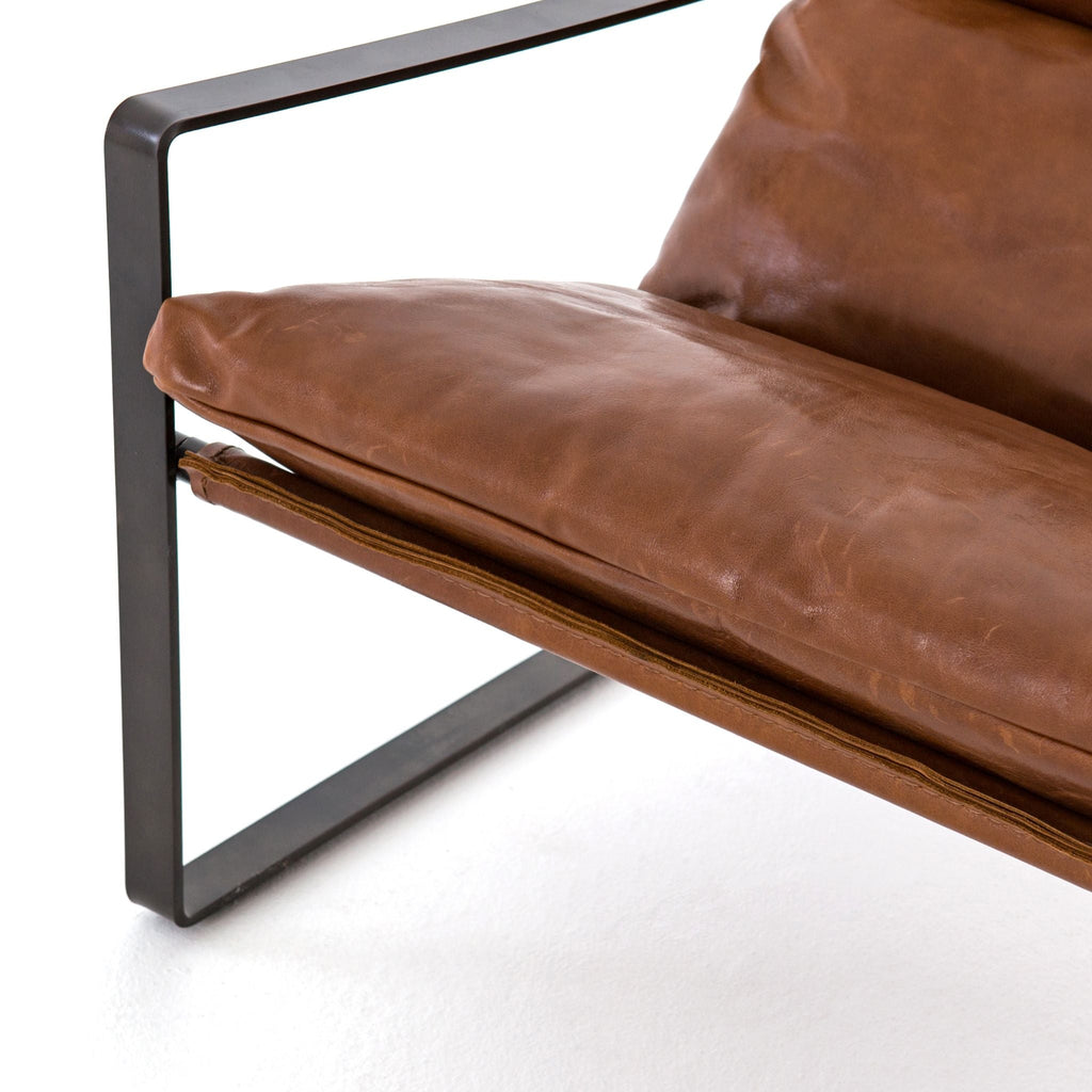 Sling Chair, Leather Dakota Tobacco - Sage InteriorsFour Handschair