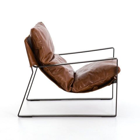Sling Chair, Leather Dakota Tobacco - Sage InteriorsFour Handschair
