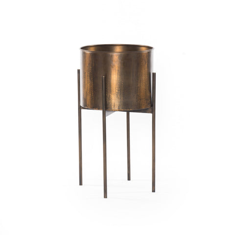 Small Brass - Finished Planter - Sage InteriorsFHplanter