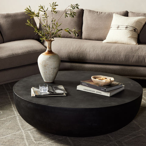 Smoked Aluminum Round Coffee Table, Large - Sage InteriorsFHCoffee Table