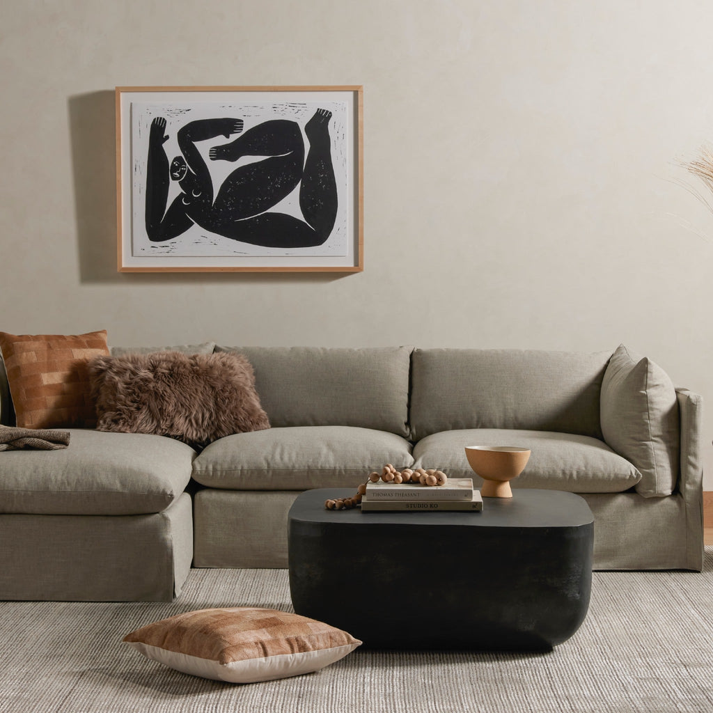 Smoked Aluminum Square Coffee Table, Small - Sage InteriorsFHcoffee table
