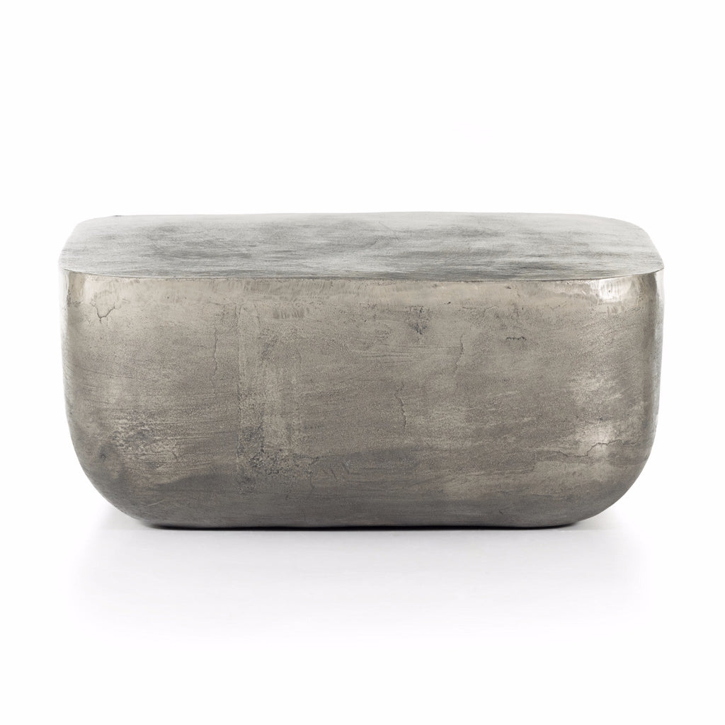 Smoked Aluminum Square Coffee Table, Small - Sage InteriorsFHcoffee table