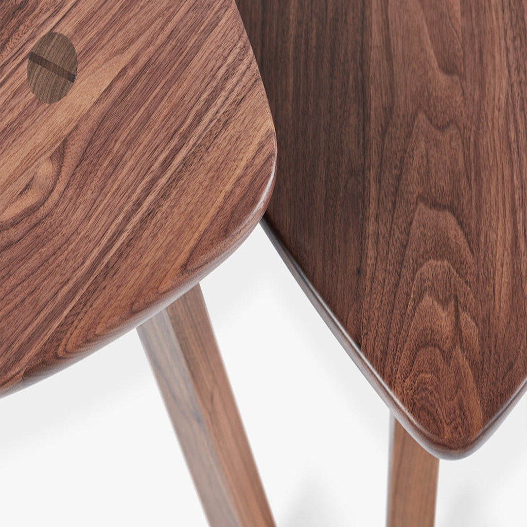 Solana Triangular Coffee Table – Solid Walnut with Exposed Joinery - Sage InteriorsGusSolana Oval Table