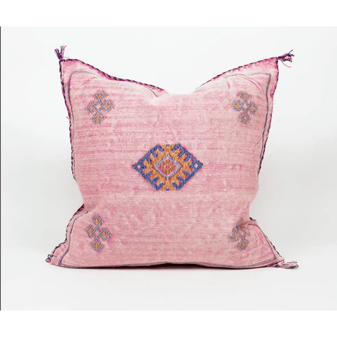 Sous Pink Handmade Moroccan Cactus Silk Pillow - Sage InteriorsBryar Wolf