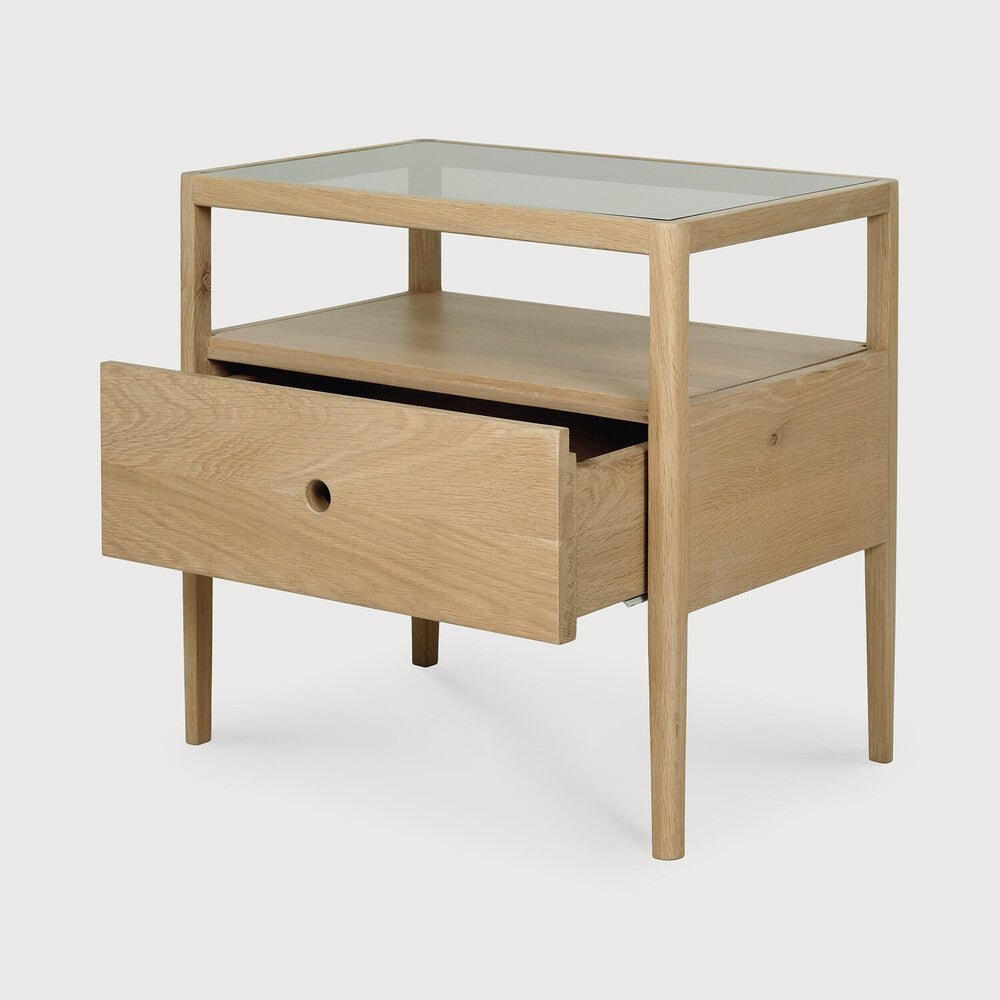 Spindle Bedside Table – Modern Solid Wood Nightstand | Sage Interiors - Sage InteriorsEthnicraft