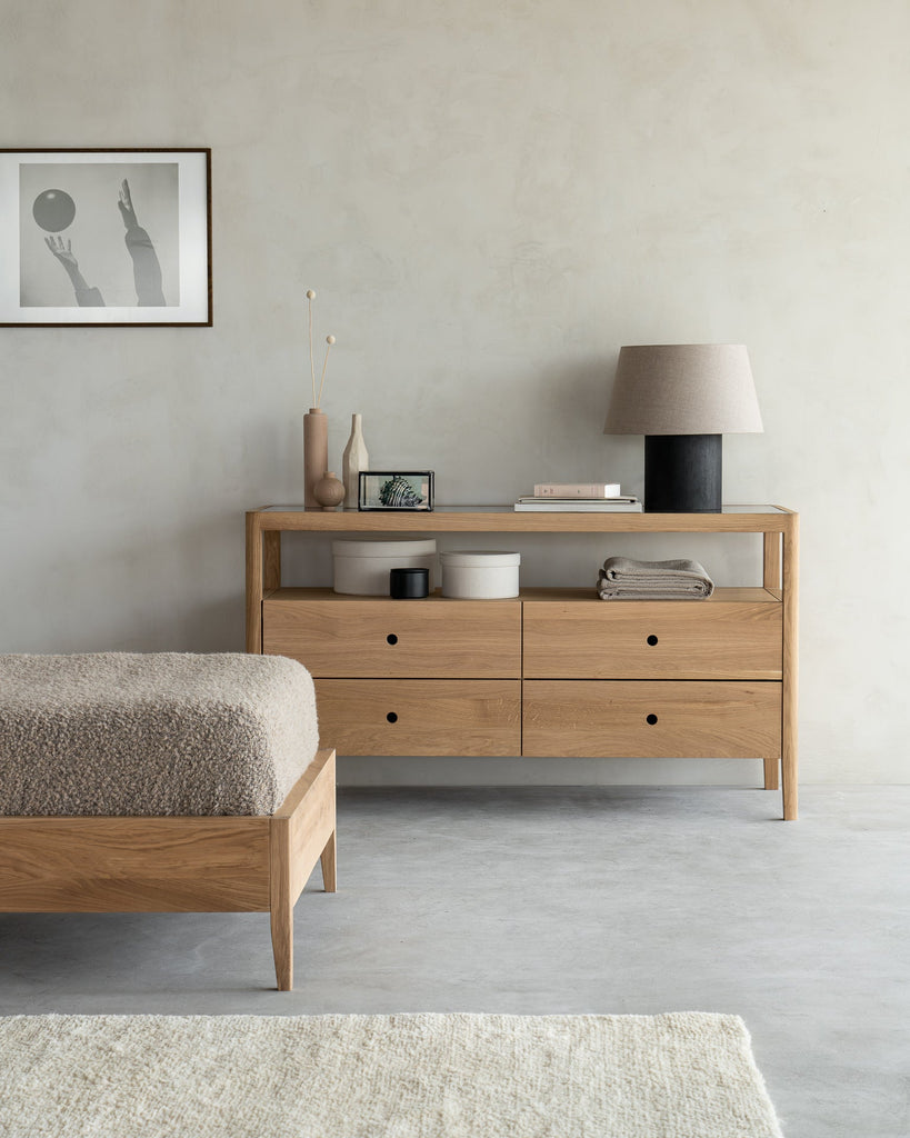 Spindle Dresser – Minimalist Solid Wood Dresser - Sage InteriorsEthnicraft