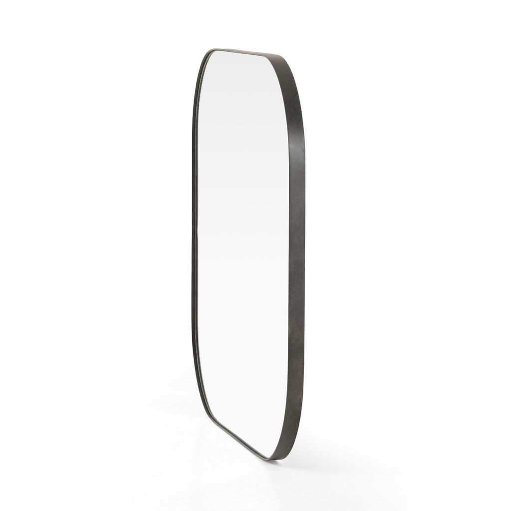 Classic Square Mirror, Rustic Black Iron, Delivered to You Sooner