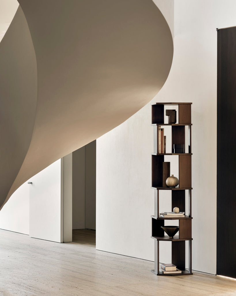 Stairs Column – Modern Wooden Display Shelf Sage Interiors - Sage InteriorsEthnicraft