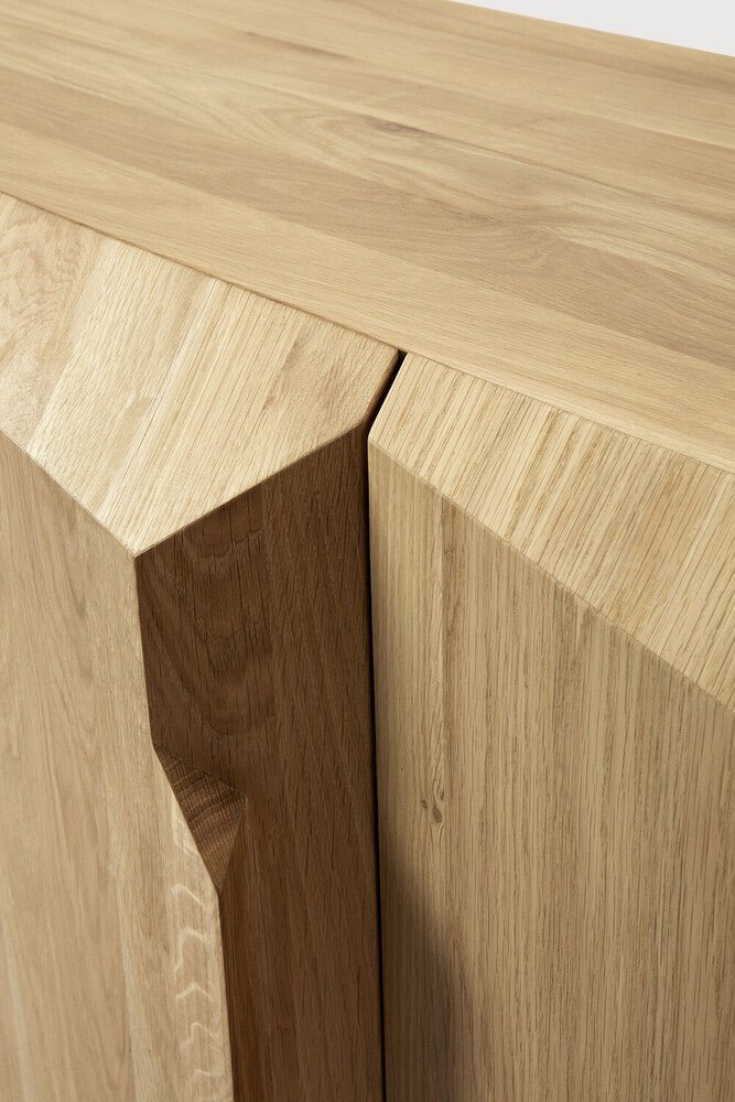 Stairs Oak Sideboard – Sculptural Storage with Modern Geometric Design - Sage InteriorsEthnicraft