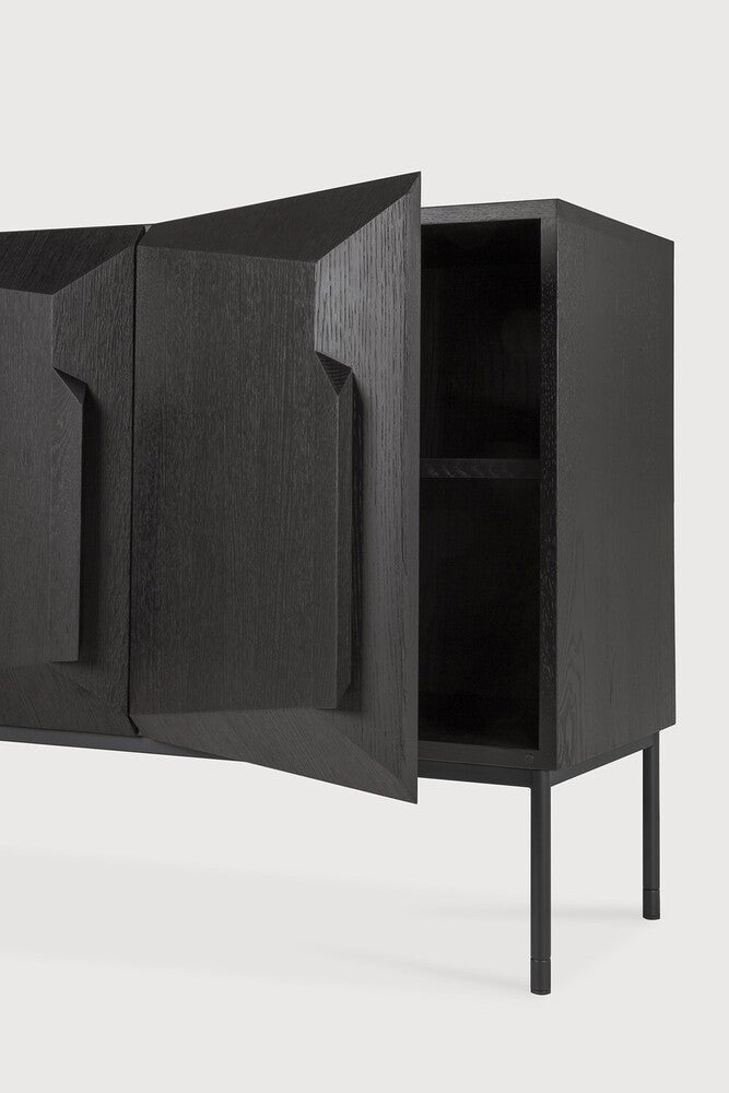 Stairs Oak Sideboard – Sculptural Storage with Modern Geometric Design - Sage InteriorsEthnicraft