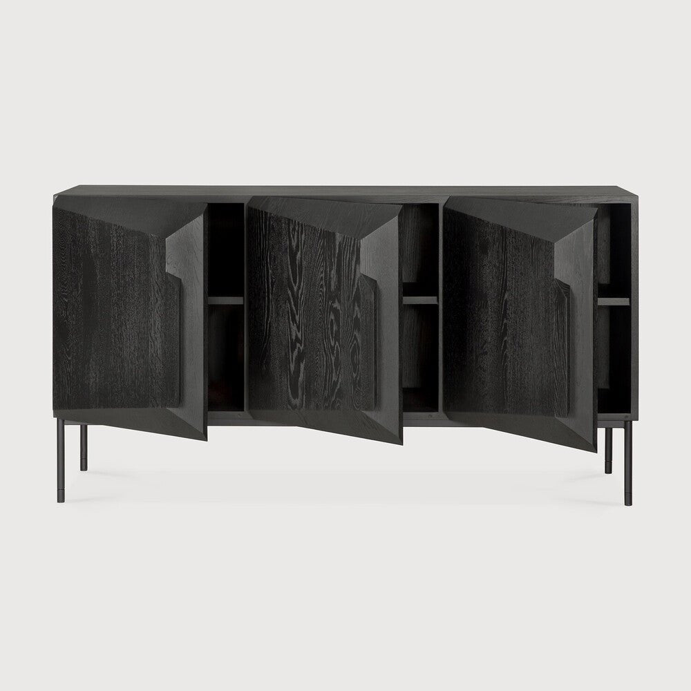 Stairs Oak Sideboard – Sculptural Storage with Modern Geometric Design - Sage InteriorsEthnicraft