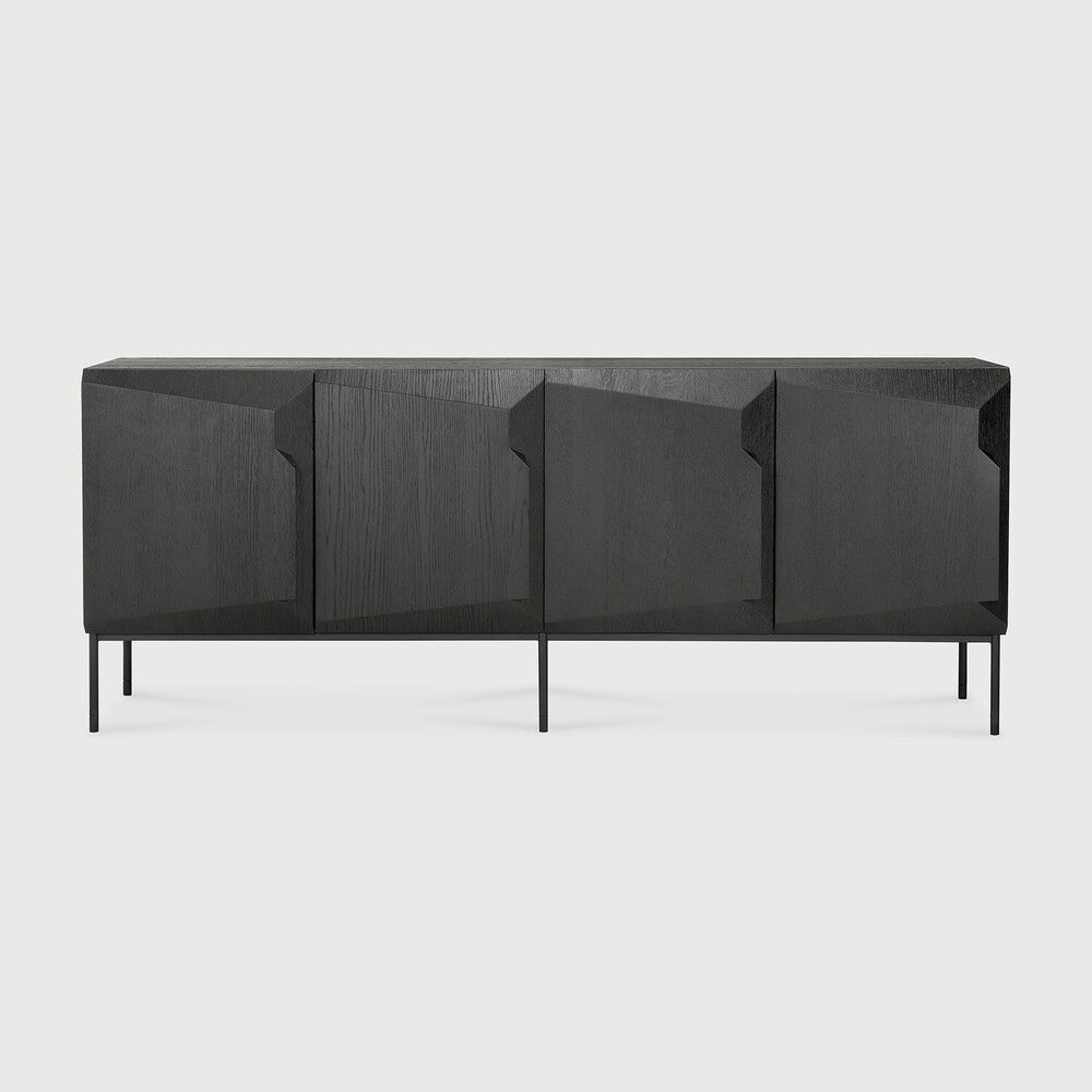 Stairs Oak Sideboard – Sculptural Storage with Modern Geometric Design - Sage InteriorsEthnicraft