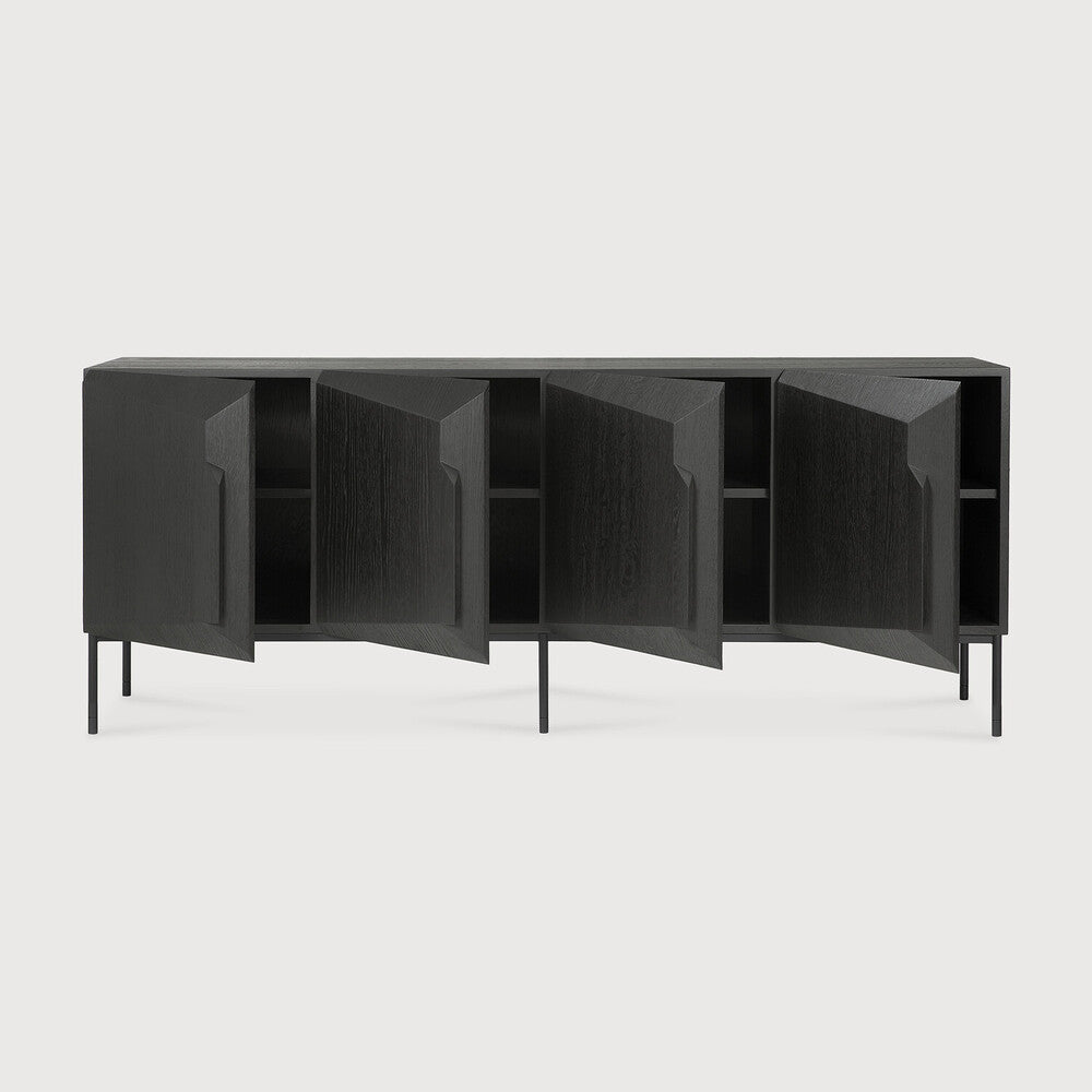 Stairs Oak Sideboard – Sculptural Storage with Modern Geometric Design - Sage InteriorsEthnicraft