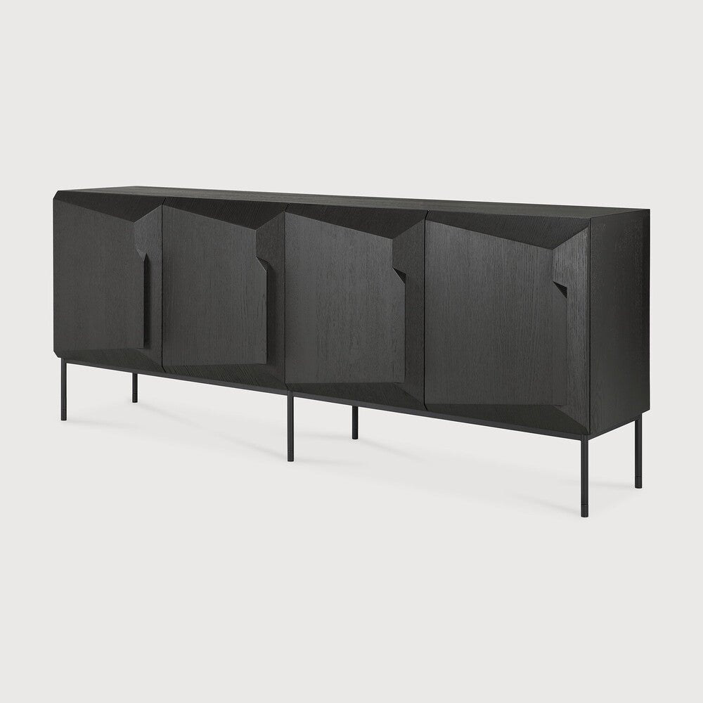 Stairs Oak Sideboard – Sculptural Storage with Modern Geometric Design - Sage InteriorsEthnicraft