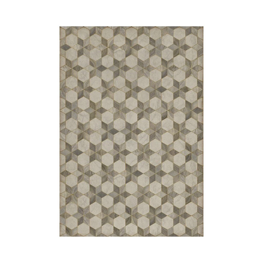 Starlight Vintage Vinyl Floorcloth - Sage InteriorsSpicher and Co