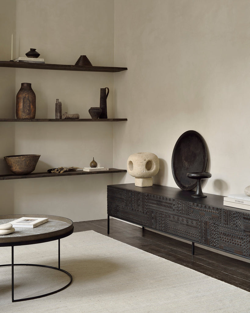 Tabwa TV Cupboard Sage Interiors - Modern Wooden Media Console - Sage InteriorsEthnicraft