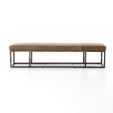 Tailored Bench, Leather Warm Taupe Dakota - Sage InteriorsFHCoffee Table