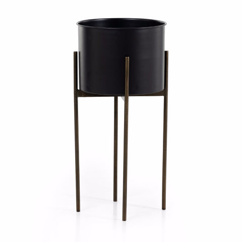 Tall Brass - Finished Planter - Sage InteriorsFHplanter