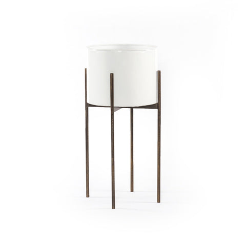 Tall Brass - Finished Planter - Sage InteriorsFHplanter
