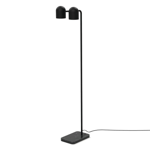Tandem Adjustable Floor Lamp – Marble Base Dual Head Black or White Finish - Sage InteriorsSage InteriorsLamp