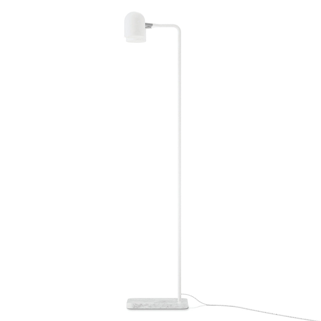 Tandem Adjustable Floor Lamp – Marble Base Dual Head Black or White Finish - Sage InteriorsSage InteriorsLamp