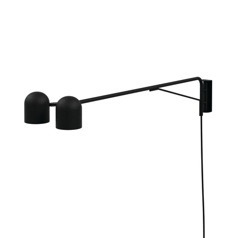 Tandem Swing Arm Lamp Adjustable Wall Light in Black or White Finish - Sage InteriorsSage InteriorsLamp