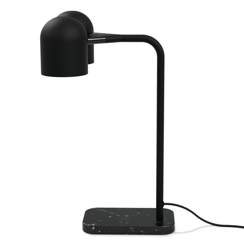 Tandem Table Lamp Adjustable Dual Head Marble Base Black or White Finish - Sage InteriorsSage InteriorsLamp