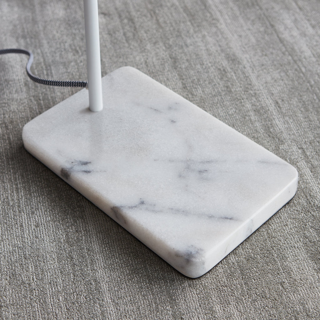 Tandem Table Lamp Adjustable Dual Head Marble Base Black or White Finish - Sage InteriorsSage InteriorsLamp