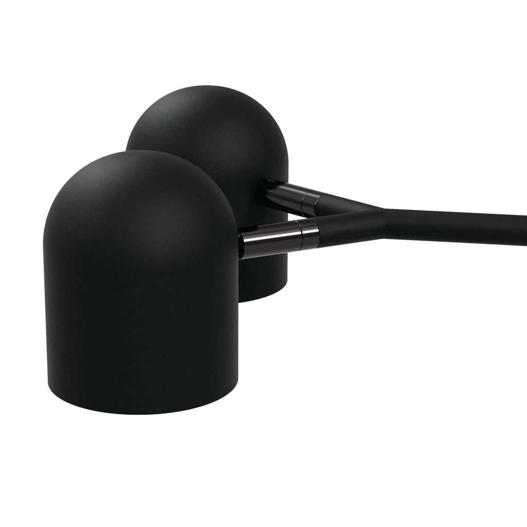 Tandem Table Lamp Adjustable Dual Head Marble Base Black or White Finish - Sage InteriorsSage InteriorsLamp