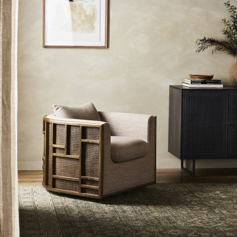 Tatami Tonal Swivel Chair - Sage InteriorsFour HandsAccent Chair