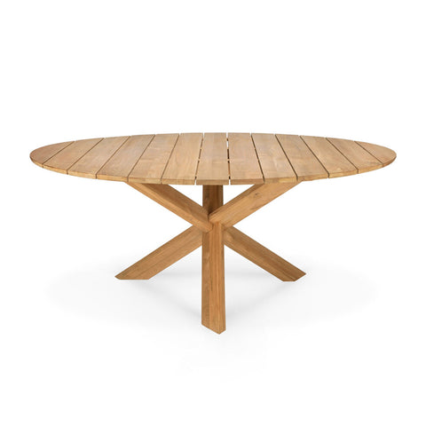 Teak Circle Outdoor Dining Table - Sage InteriorsEthnicraftOutdoor Table