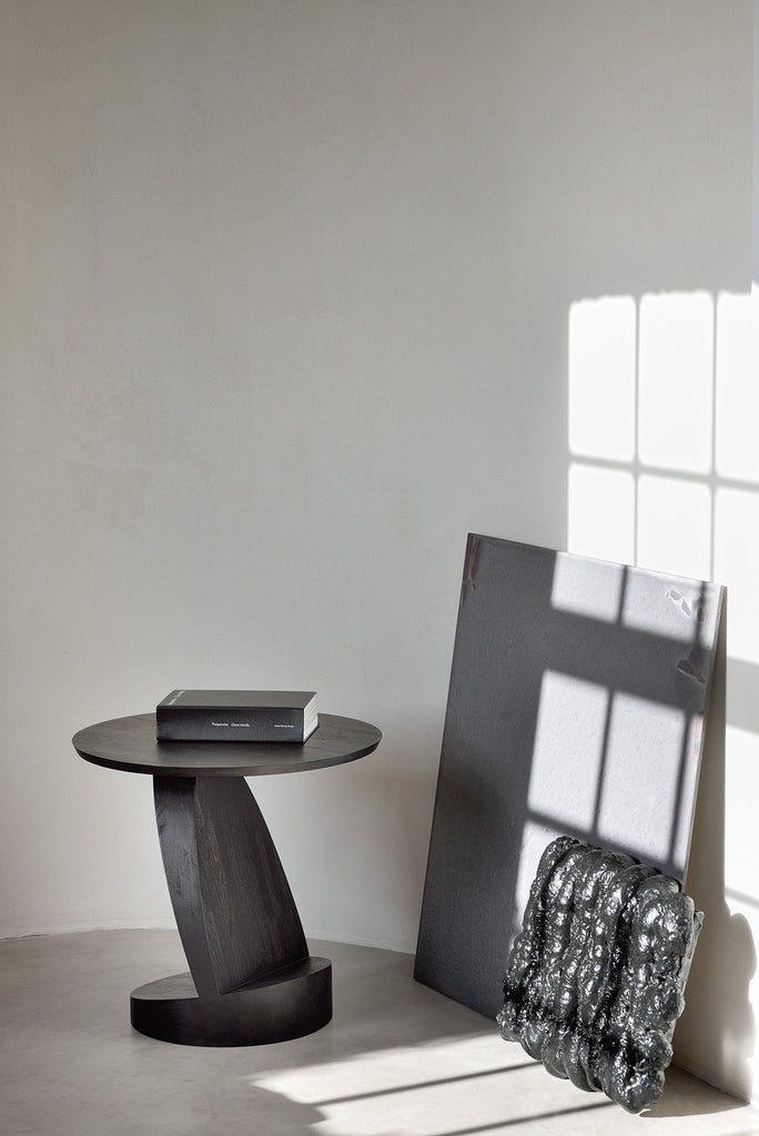 Teak Sculptural Side Table – Dynamic Accent for Modern Living - Sage InteriorsEthnicraftSide Table