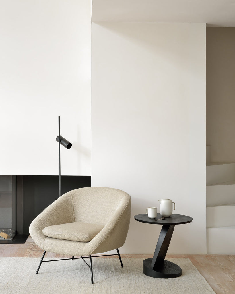 Teak Sculptural Side Table – Dynamic Accent for Modern Living - Sage InteriorsEthnicraftSide Table