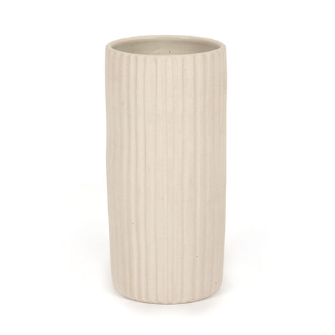 Terre Ceramic Vase, Creme Matte - Sage InteriorsFHvase