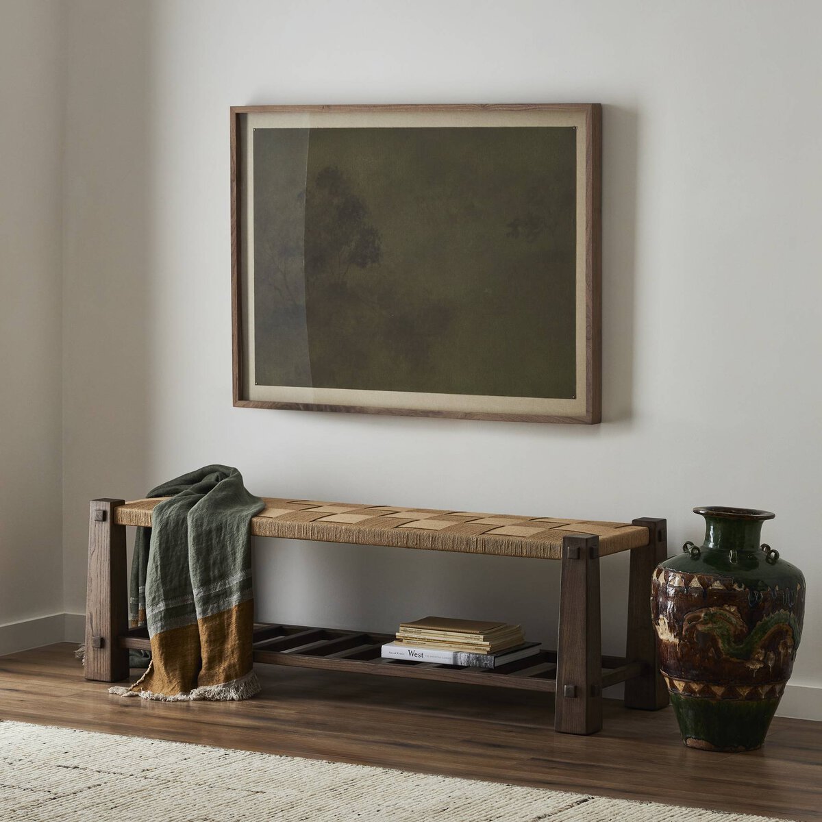 Textured Tiered Accent Bench