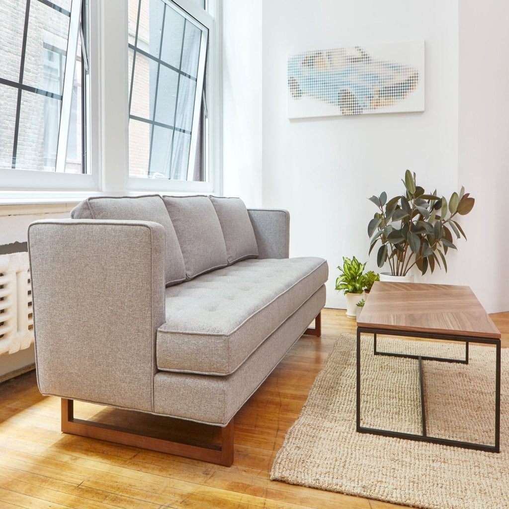 Tobias Rectangular Coffee Table – Wood Veneer Top & Steel Base - Sage InteriorsSage InteriorsTable