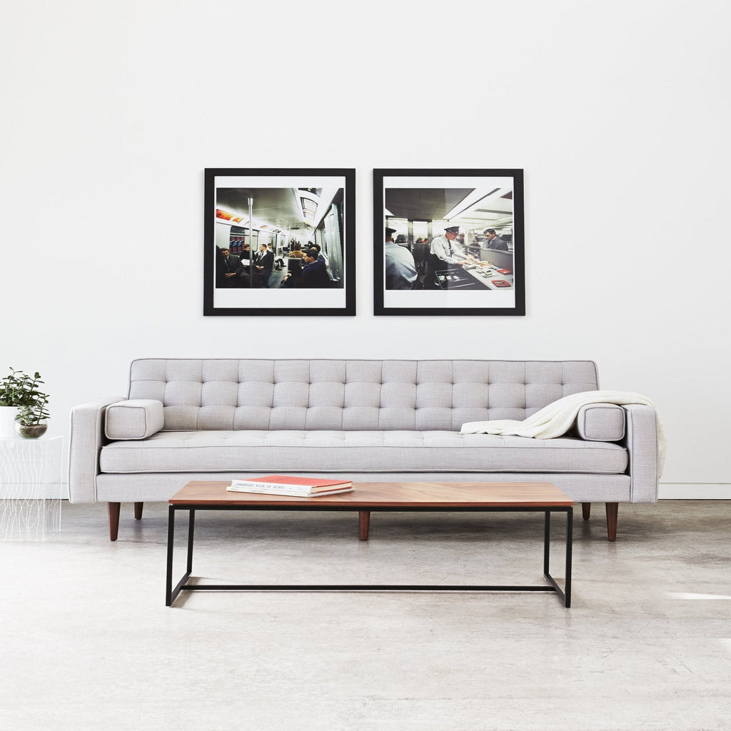 Tobias Rectangular Coffee Table – Wood Veneer Top & Steel Base - Sage InteriorsSage InteriorsTable