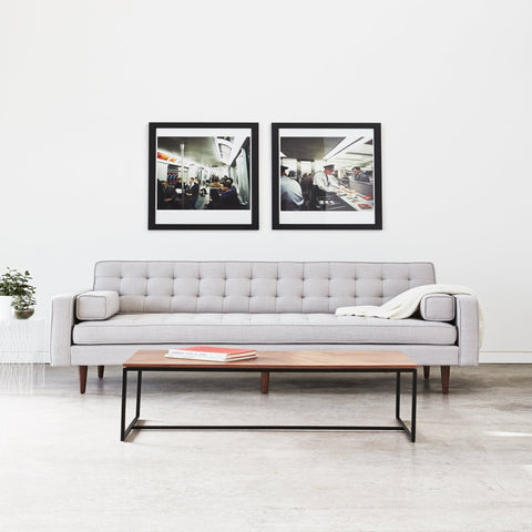 Tobias Rectangular Coffee Table – Wood Veneer Top & Steel Base - Sage InteriorsSage InteriorsTable