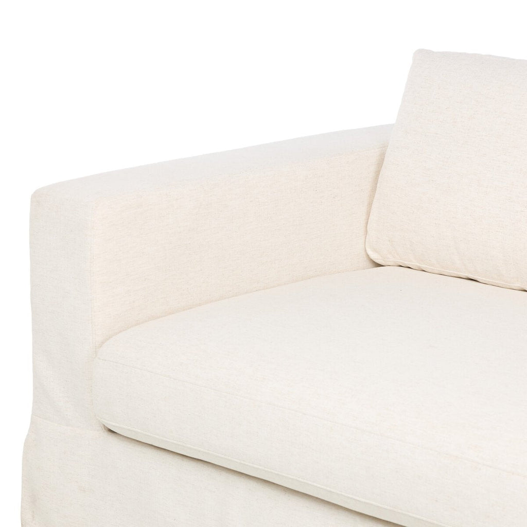 Tovana Sofa – 95" Relaxed Slipcover Sofa in Crypton® Marshmallow Fabric - Sage InteriorsFour HandsSofa