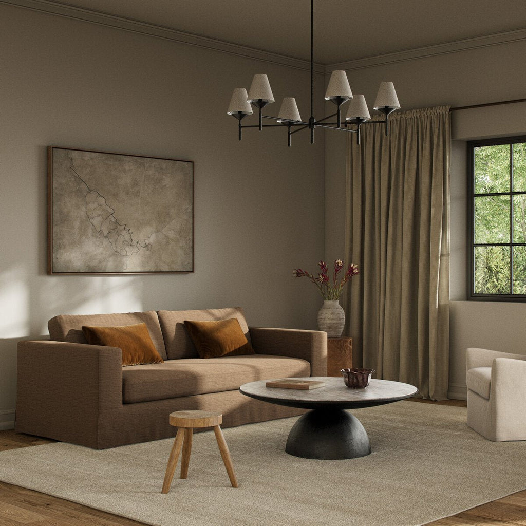 Tovana Sofa – 95" Relaxed Slipcover Sofa in Crypton® Marshmallow Fabric - Sage InteriorsFour HandsSofa