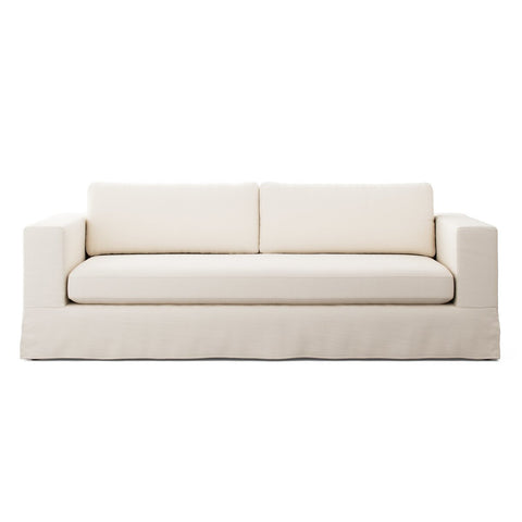 Tovana Sofa – 95" Relaxed Slipcover Sofa in Crypton® Marshmallow Fabric - Sage InteriorsFour HandsSofa