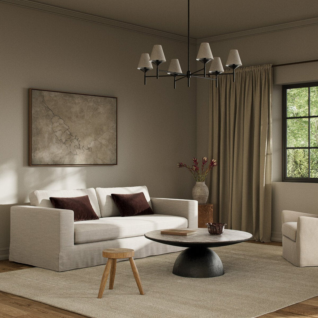 Tovana Sofa – 95" Relaxed Slipcover Sofa in Crypton® Marshmallow Fabric - Sage InteriorsFour HandsSofa