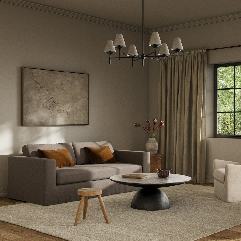 Tovana Sofa – 95" Relaxed Slipcover Sofa in Crypton® Marshmallow Fabric - Sage InteriorsFour HandsSofa