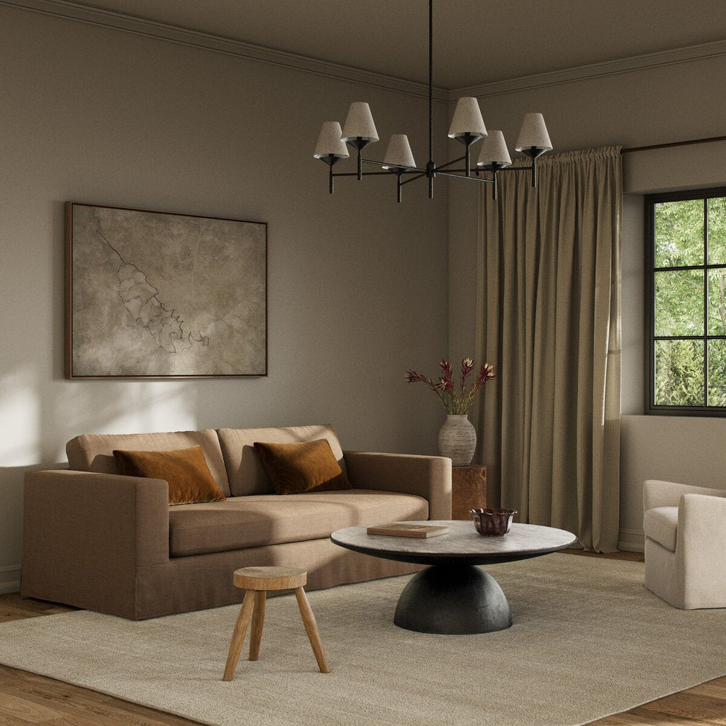 Tovana Sofa – 95" Relaxed Slipcover Sofa in Crypton® Marshmallow Fabric - Sage InteriorsFour HandsSofa