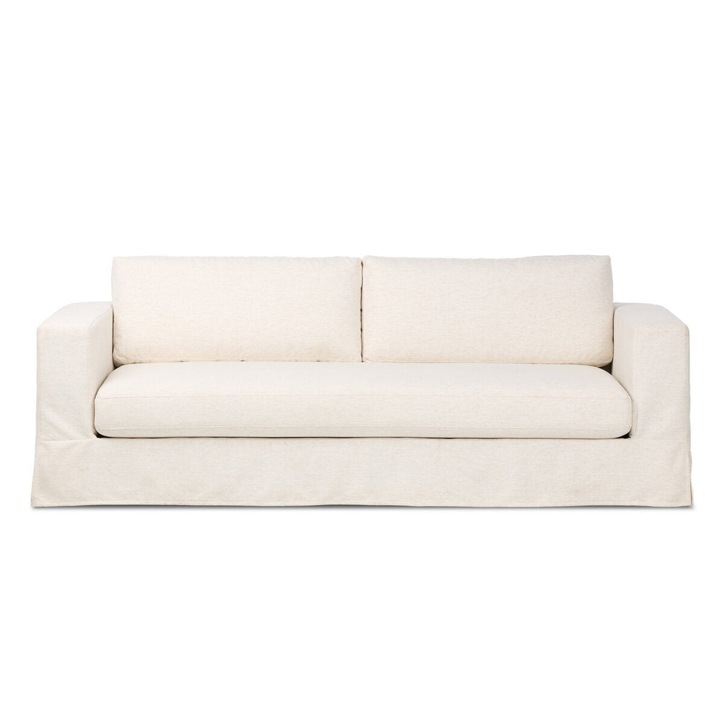 Tovana Sofa – 95" Relaxed Slipcover Sofa in Crypton® Marshmallow Fabric - Sage InteriorsFour HandsSofa