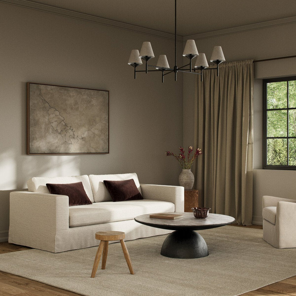 Tovana Sofa – 95" Relaxed Slipcover Sofa in Crypton® Marshmallow Fabric - Sage InteriorsFour HandsSofa