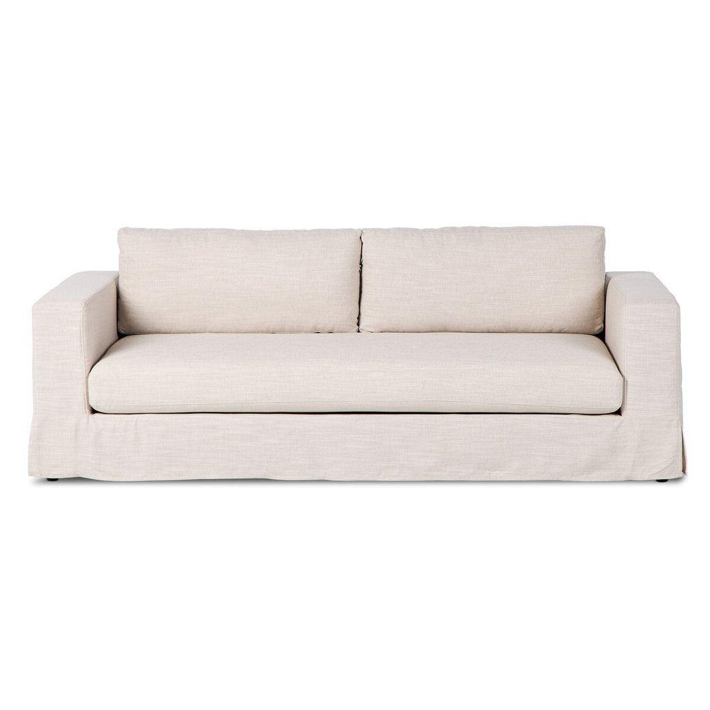 Tovana Sofa – 95" Relaxed Slipcover Sofa in Crypton® Marshmallow Fabric - Sage InteriorsFour HandsSofa